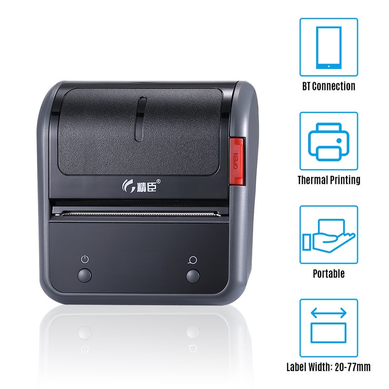 Generic - Portable Thermal Label Sticker Printer Machine Black - Image 1