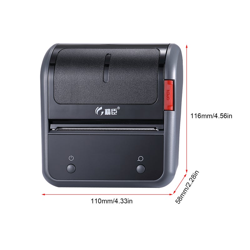 Generic - Portable Thermal Label Sticker Printer Machine Black - Image 1