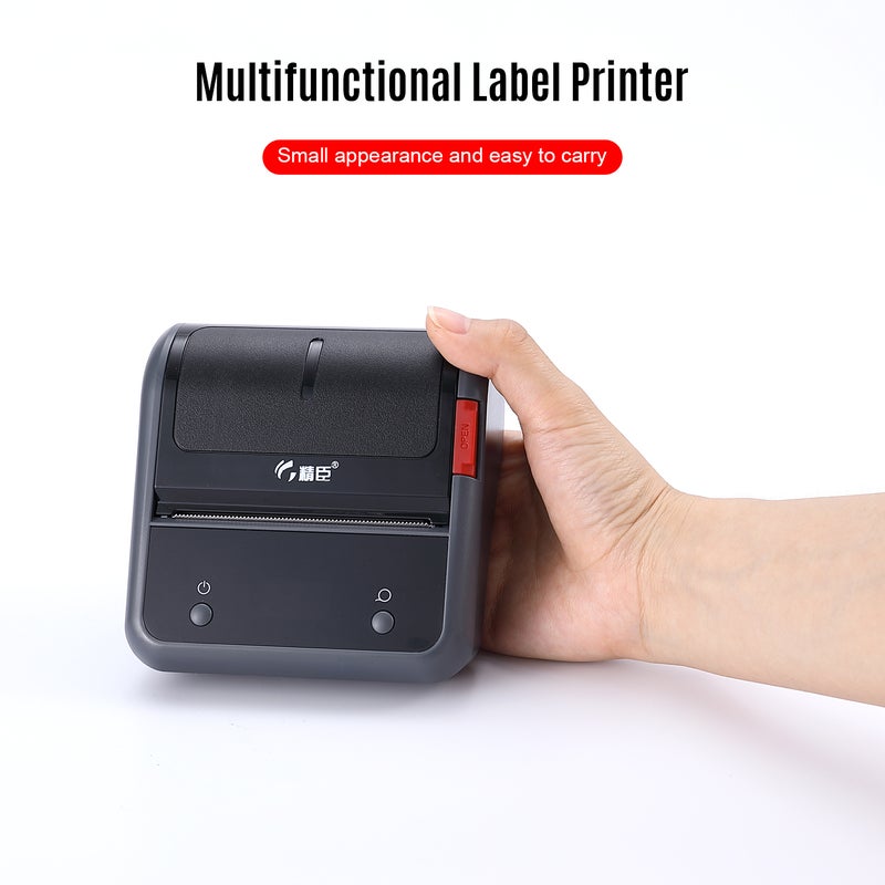 Generic - Portable Thermal Label Sticker Printer Machine Black - Image 1