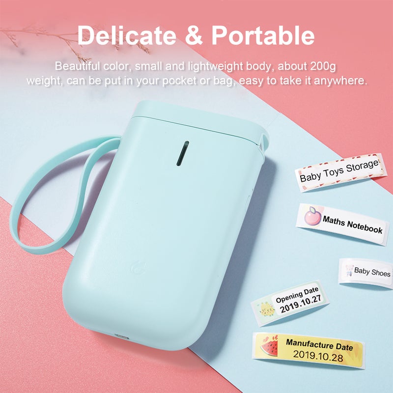 Generic Portable Wireless Handheld Thermal Label Marker Printer Light Blue  - Image 5