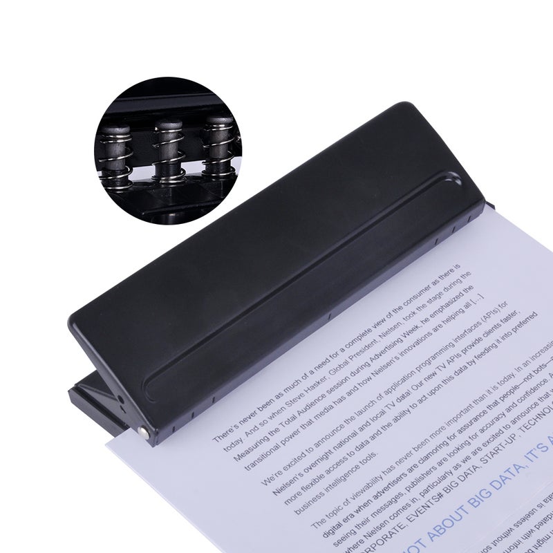 كيه دبليو تريو خرامة ورق مكتبية ب6 فتحات قابلة للتعديل أسود - Image 3