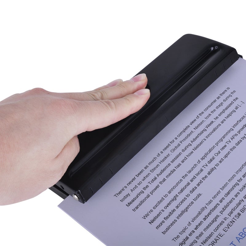 كيه دبليو تريو خرامة ورق مكتبية ب6 فتحات قابلة للتعديل أسود - Image 4