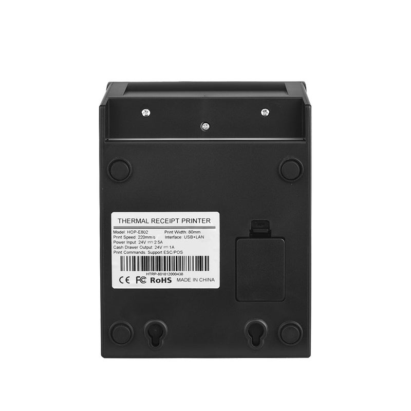 HD Portable Wireless Bluetooth USB Ethernet Interface Thermal Receipt Printer With Auto Cutter 8cm Black