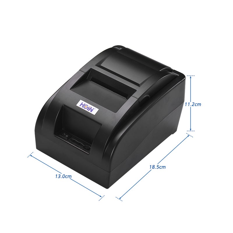 HOIN HD Portable Wireless Bluetooth Direct Thermal Receipt Printer With USB Cable Support Voice Broadcast 5.8cm Black - Image 4