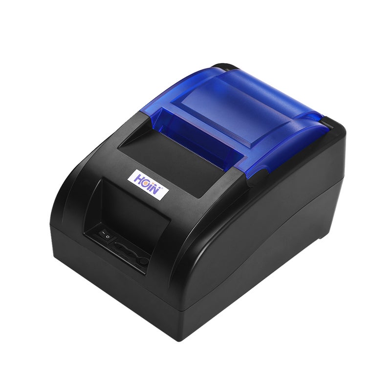 HOIN - HD Portable Wireless Bluetooth USB Ethernet Interface Thermal Receipt Printer With Auto Cutter 5.8cm Black - Image 1