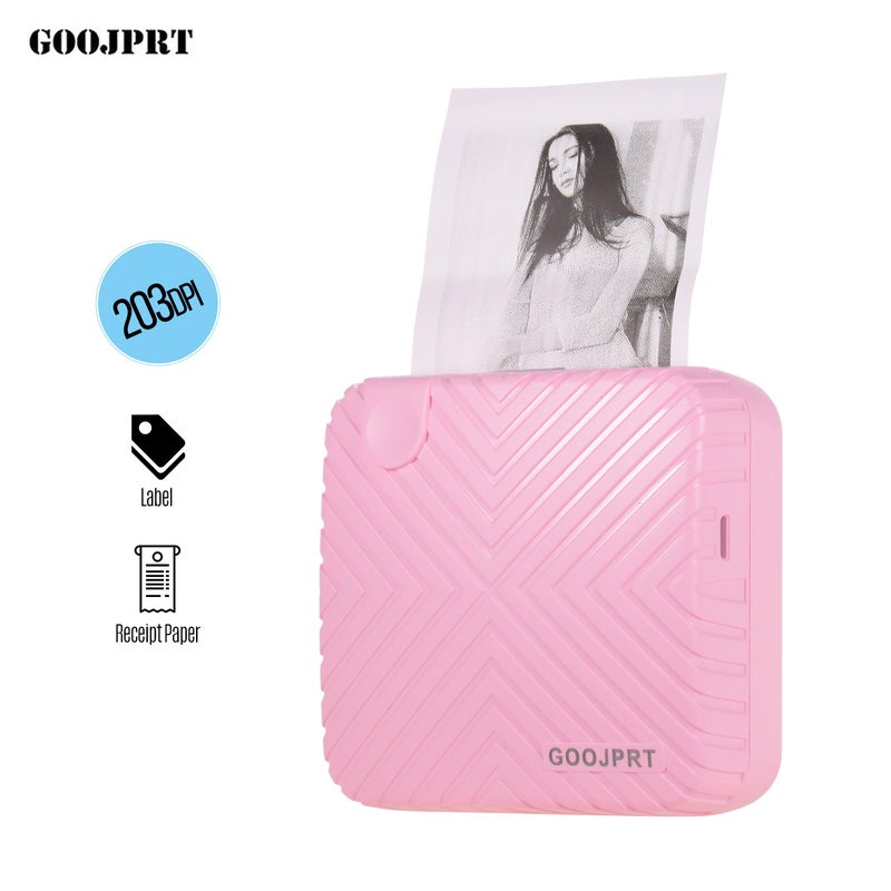 GOOJPRT P6 Pocket Mini Portable Printer Pink  - Image 1