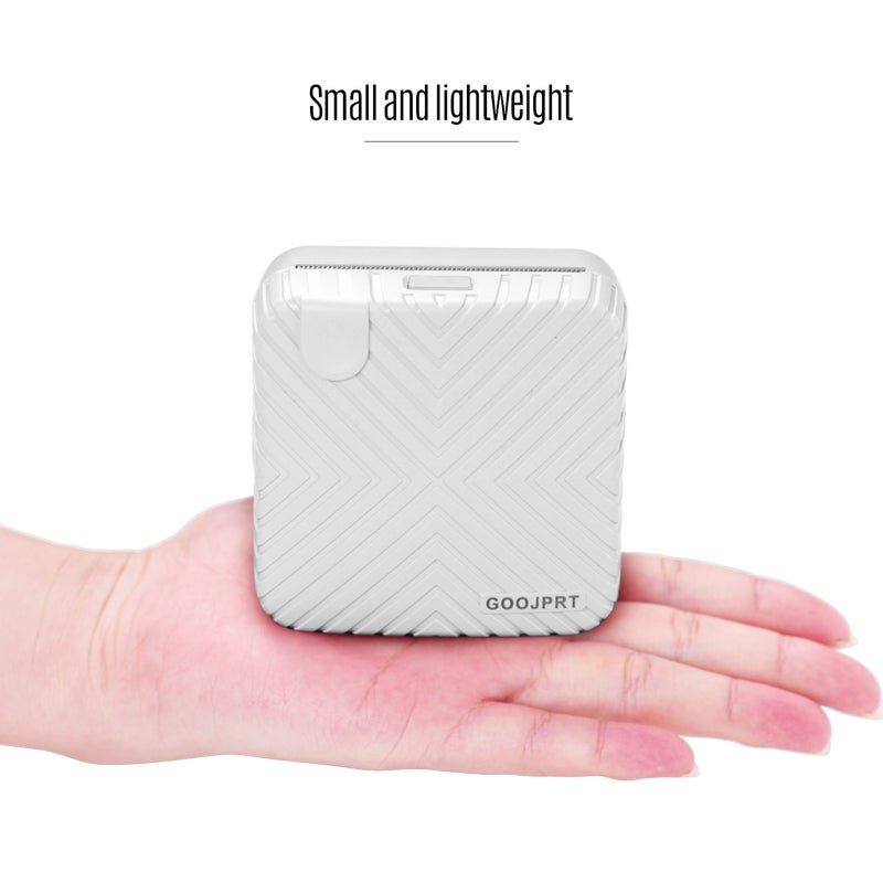 GOOJPRT P6 Pocket Mini Portable Bluetooth Wireless Thermal Receipt Label Sticker Memo AR Photo Picture Instant Mobile Printer White  - Image 4