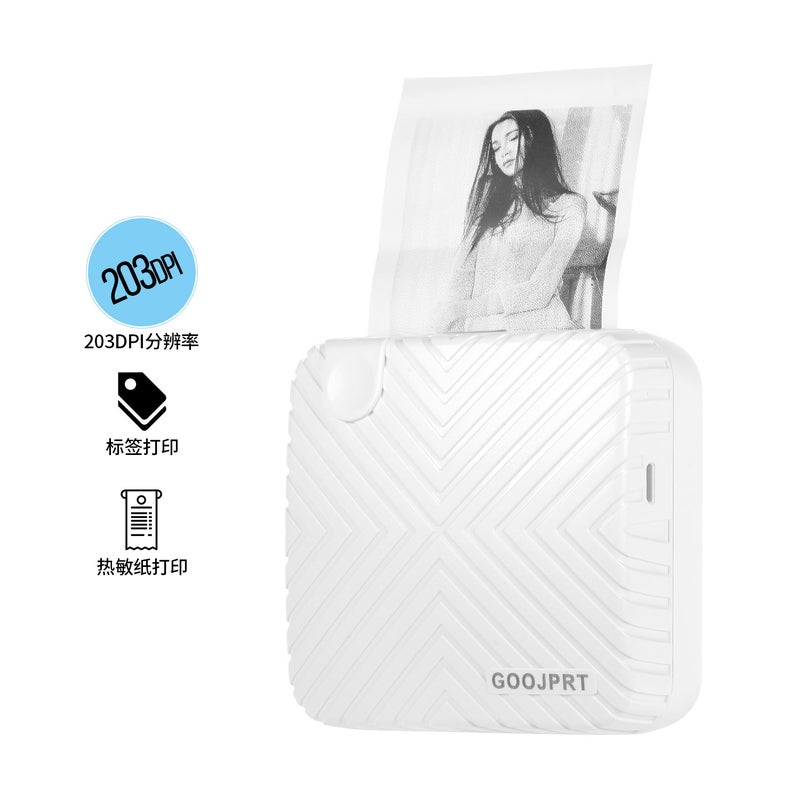 GOOJPRT P6 Pocket Mini Portable Bluetooth Wireless Thermal Receipt Label Sticker Memo AR Photo Picture Instant Mobile Printer White  - Image 5