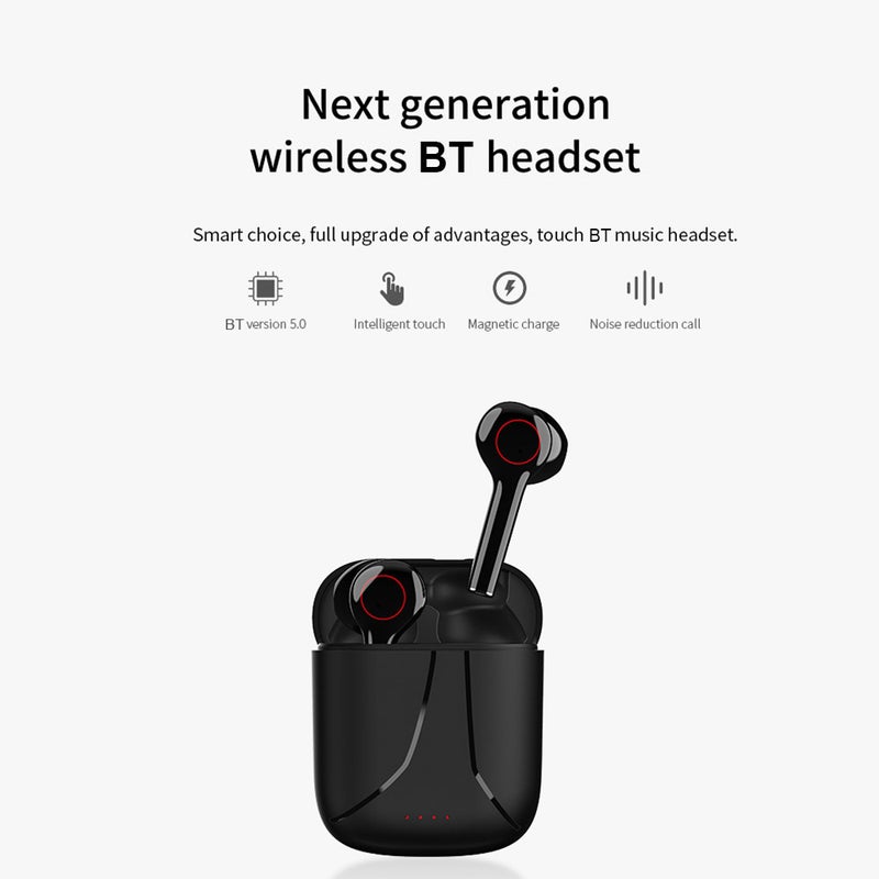 Generic - TWS Bluetooth Wireless In-Ear Earbuds Black - Image 1