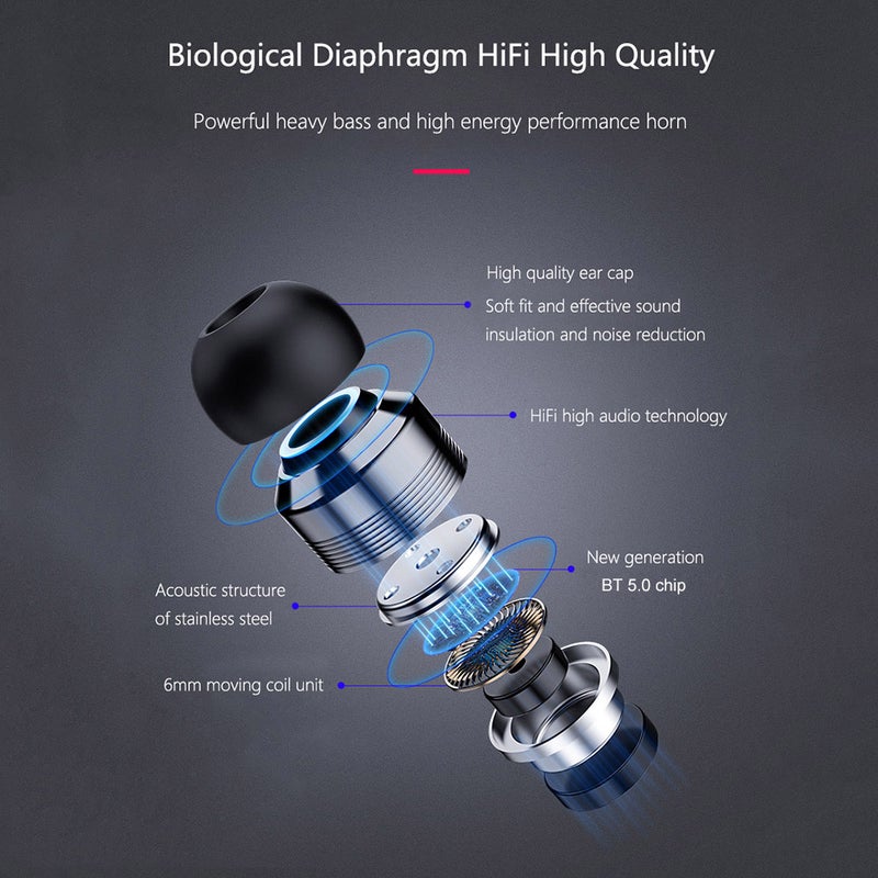 Generic - Mini Fan Flashlight TWS Wireless Bluetooth In-Ear Earphone With Microphone White - Image 1
