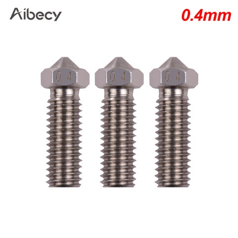 3-Piece 3D Printer Extruder Volcano Nozzle M6 Thread Printer Head Output Set Grey