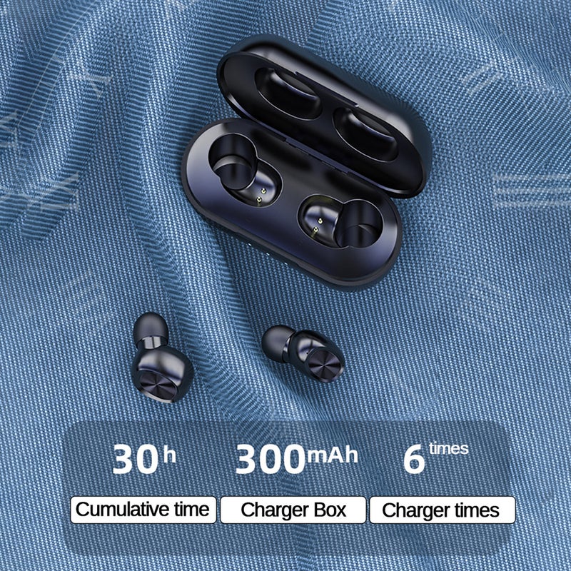 Generic - TWS Wireless Sports Earbuds With Charge Box Black - Image 1