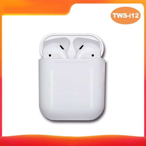 TWS-i12 Wireless Mini Stereo In-Ear Earbuds With Charging Box White