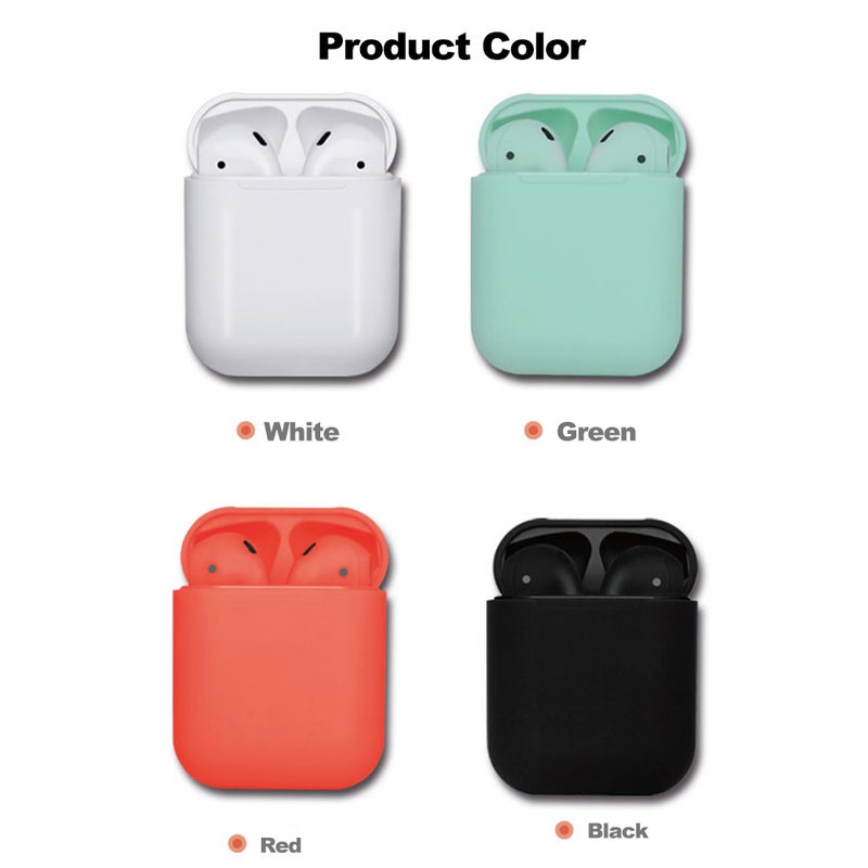 TWS-i12 Wireless Mini Stereo In-Ear Earbuds With Charging Box Red