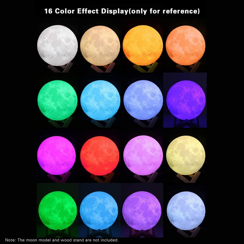 LED Moon Lamp Board 16 Colours Touch-Control Light Board For 3D Printing Multicolour  - Image 4