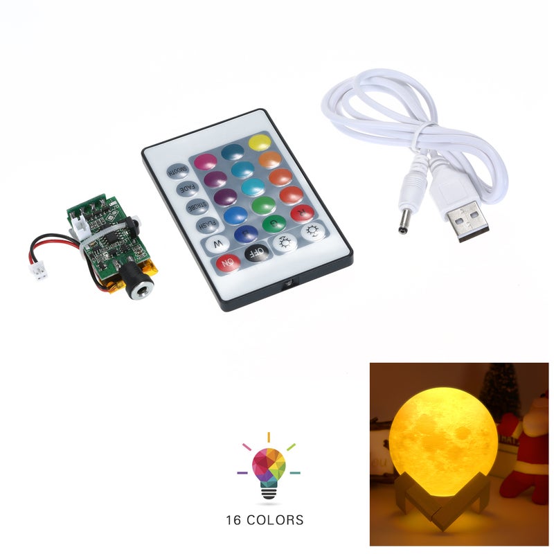 LED Moon Lamp Board 16 Colours Touch-Control Light Board For 3D Printing Multicolour  - Image 2