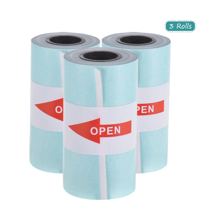 Generic 3-Piece Printable Color Sticker Paper Roll Set  - Image 2