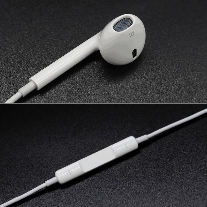 3.5mm Plug In-Ear Stereo Earphones With Microphone White  - Image 4