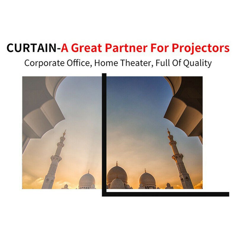 Portable Foldable 16:9 HD Projector Screen LU-V5-332 White/Black - Image 5