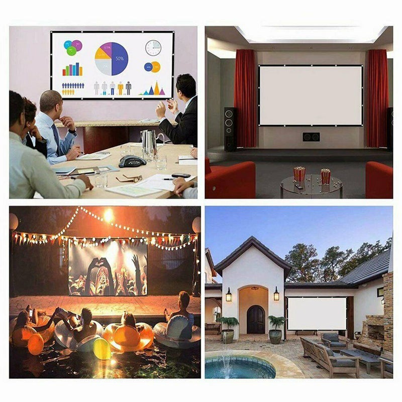 Portable Foldable 16:9 HD Projector Screen LU-V5-336 White/Black - Image 3