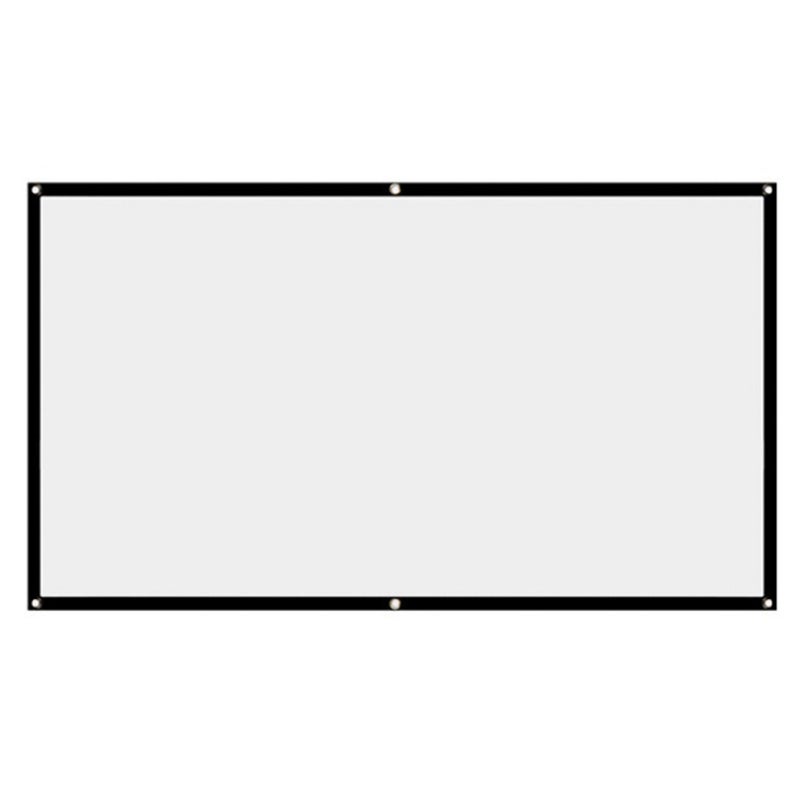 Foldable No Crease 16:9 HD Soft Projector Screen LU-V5-337 White/Black  - Image 3
