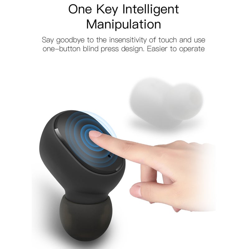 Generic - E6S In-Ear TWS True Wireless Bluetooth Earbuds With Charging Box Black - Image 1