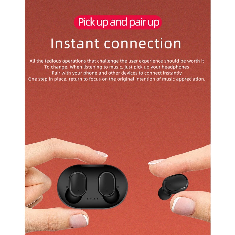 Generic - A6S In-Ear Mini TWS Twins True Wireless Bluetooth Stereo Earbuds With Auto Charging Box White - Image 1