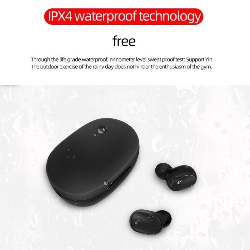 Generic - A6S In-Ear Mini TWS Twins True Wireless Bluetooth Stereo Earbuds With Auto Charging Box White - Image 1