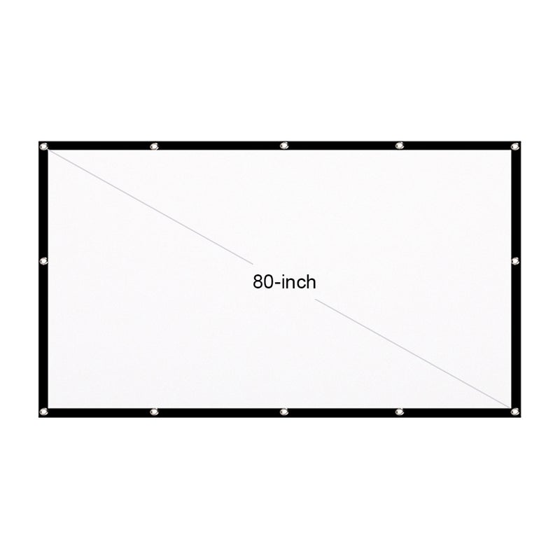Generic - Portable Foldable 16:9 HD Projector Screen LU-V5-347 White/Black - Image 1