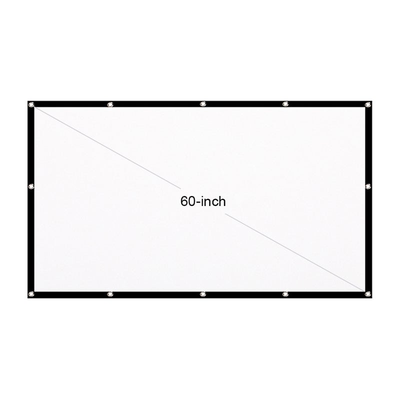 Portable Foldable 16:9 HD Projector Screen LU-V5-349 White/Black - Image 1