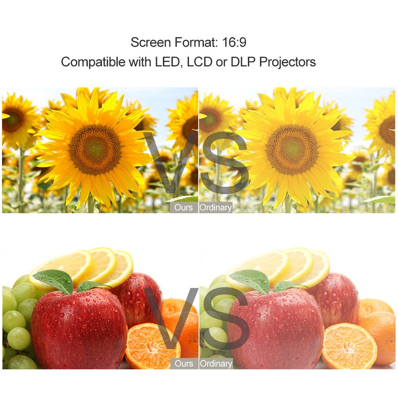 Portable Frameless 16:9 HD Projector Screen LU-V5-354 Grey  - Image 3