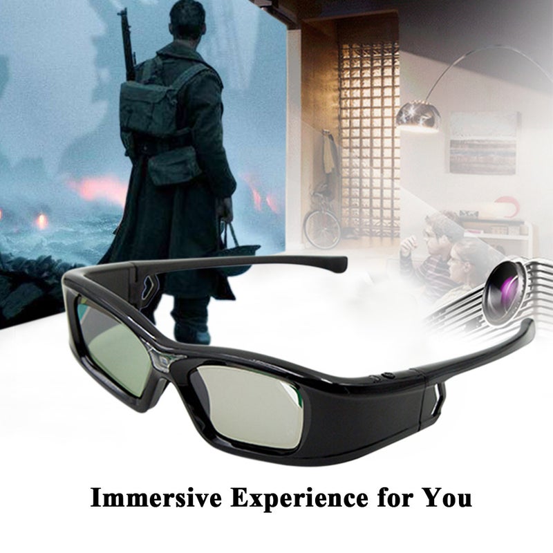 Generic Full HD Active 3D Glasses Black  - Image 3