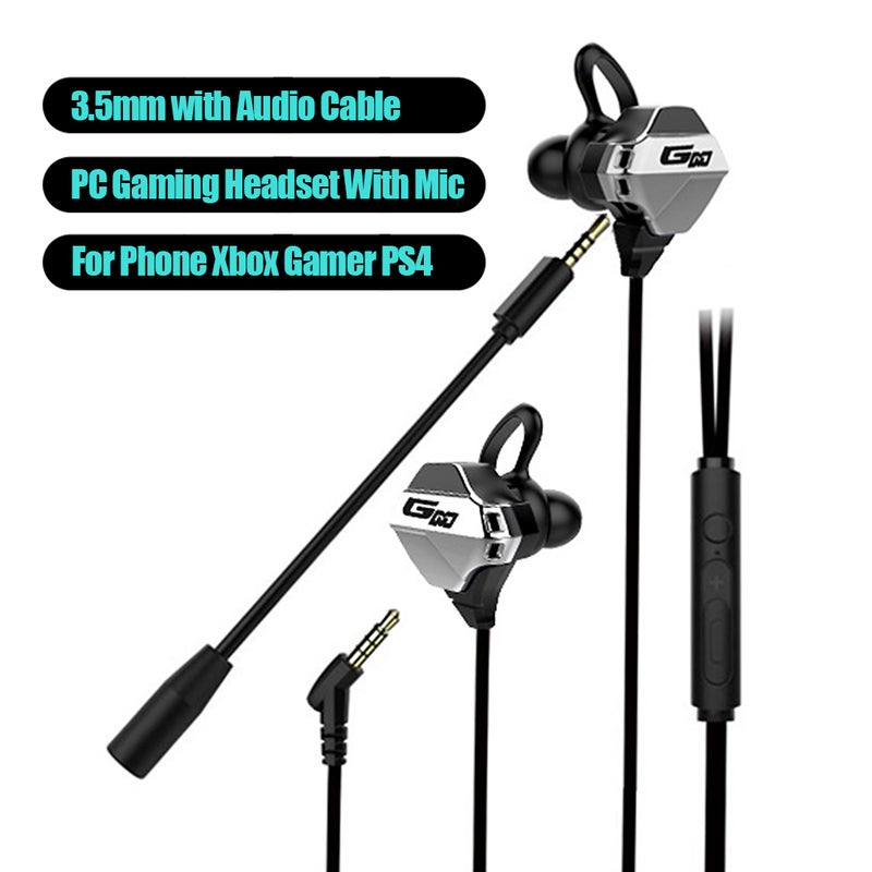 Stereo Noise Cancelling Wired In-Ear Gaming Headphones For PS4/PS5/XOne/XSeries/NSwitch/PC - Image 1