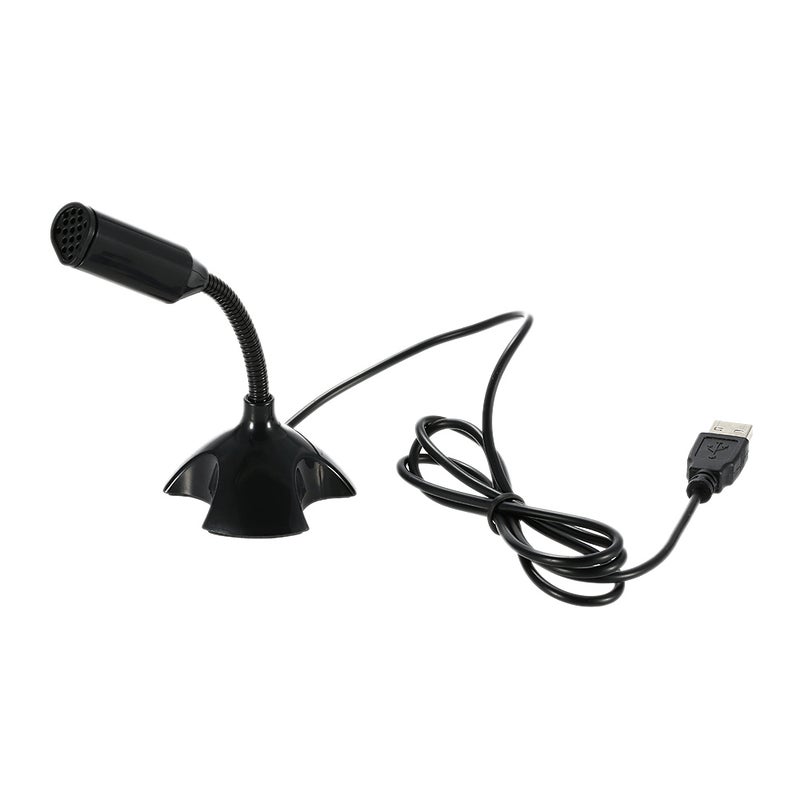360 Degree Adjustable Desktop Microphone with USB Port LU-V5-130 Black - Image 2
