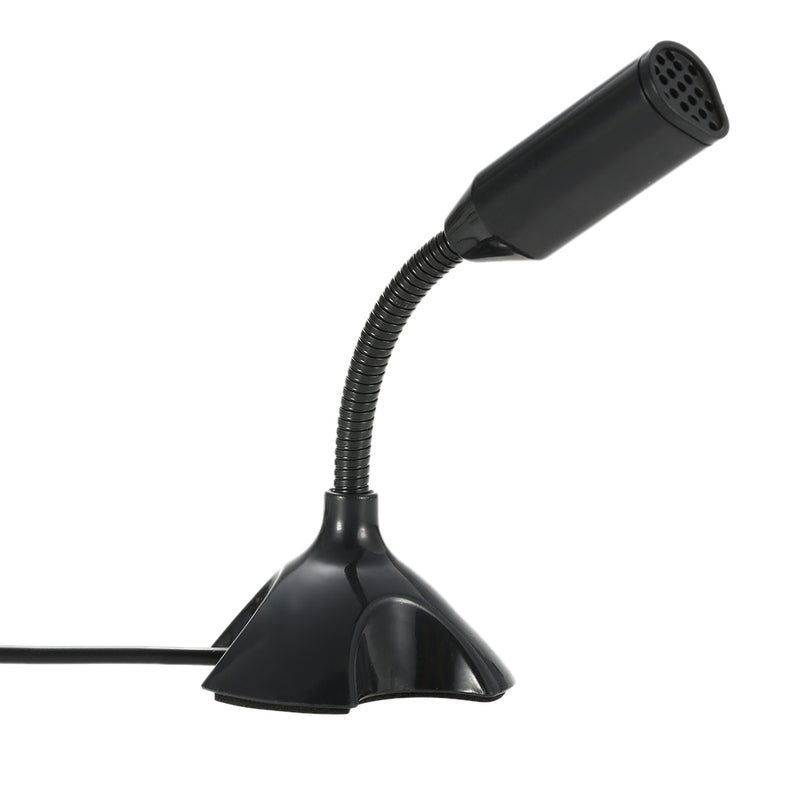 360 Degree Adjustable Desktop Microphone with USB Port LU-V5-130 Black - Image 5