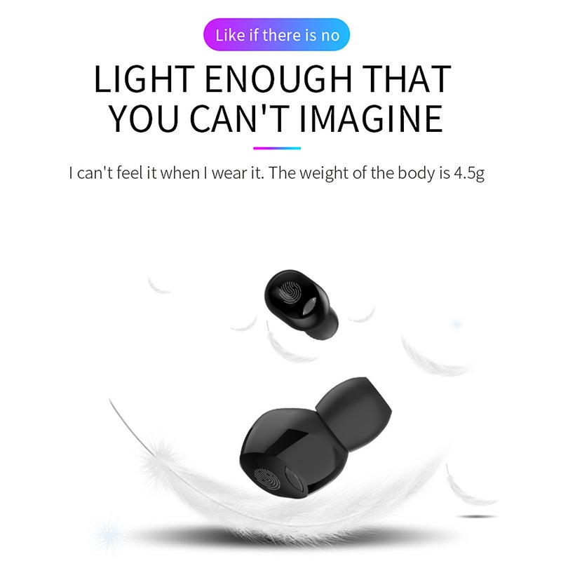 Generic - Sports TWS Bluetooth In-Ear Headphones Black - Image 1