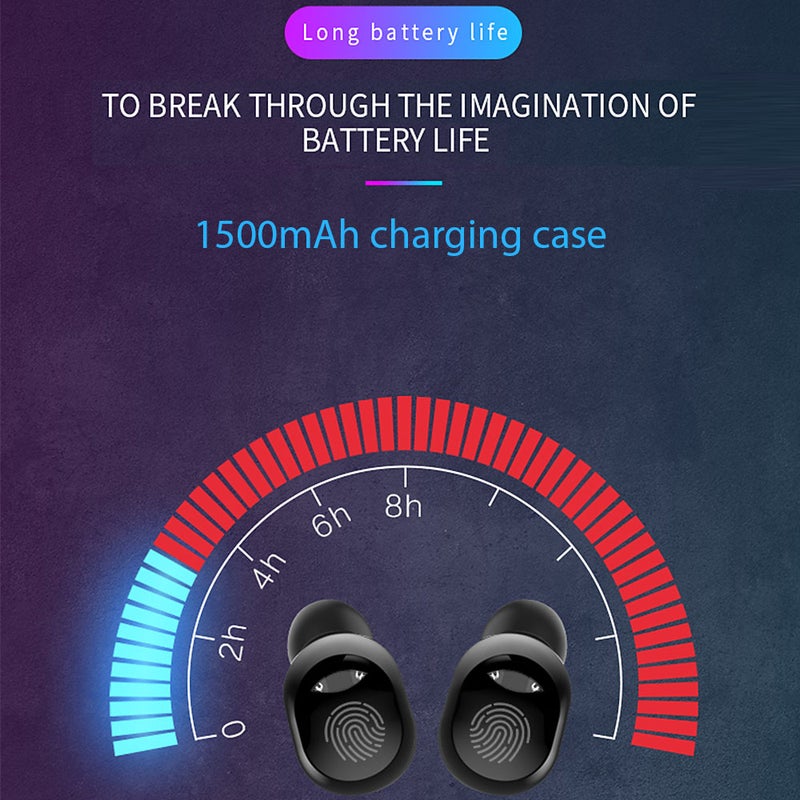 Generic - Sports TWS Bluetooth In-Ear Headphones Black - Image 1