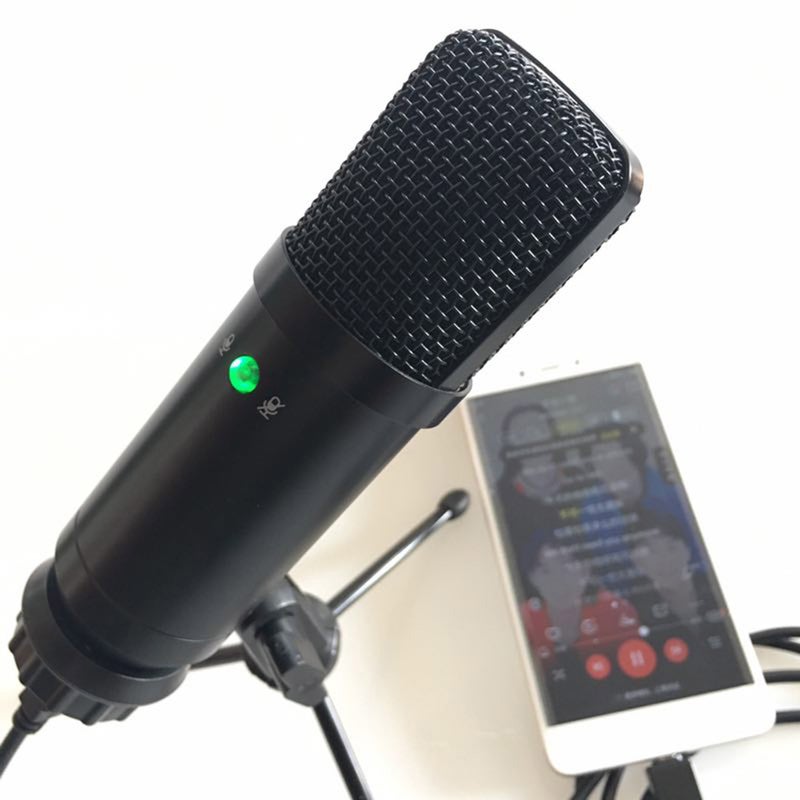 ماركة غير محددة ميكروفون مكثف احترافي BM830 بمنفذ USB مع حامل ثلاثي القوائم قابل للطي أسود  - Image 5