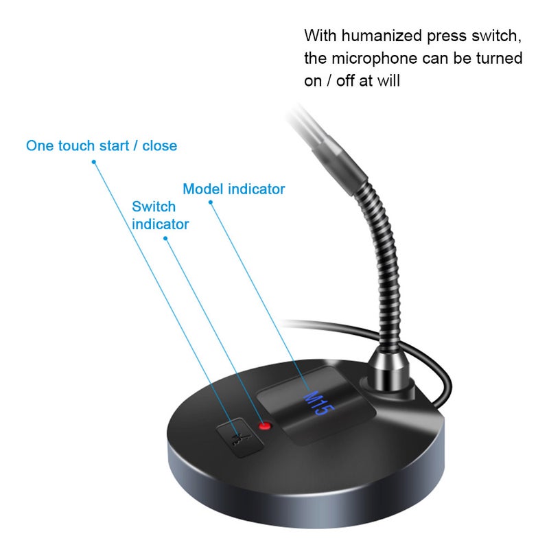 Desktop M15 Microphone Silver  - Image 2