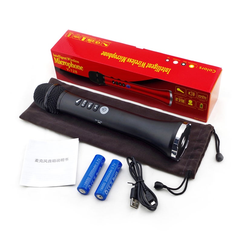 2 in 1 Karaoke Wireless Bluetooth Handheld Microphone Black