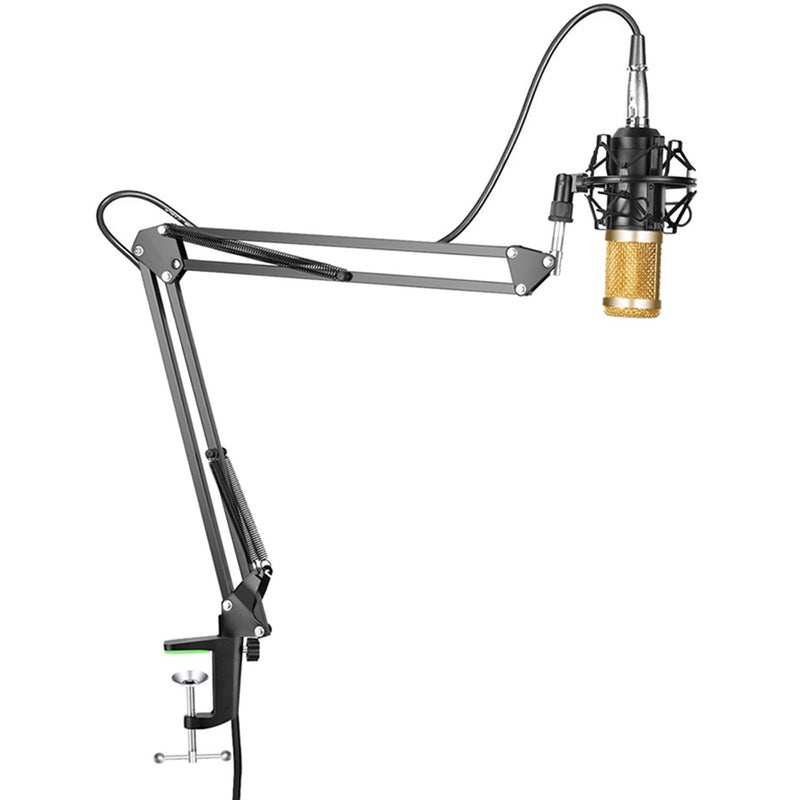 Studio Live Stream Broadcasting Recording Condenser Microphone Set LU-V5-175 Black/Gold - Image 3
