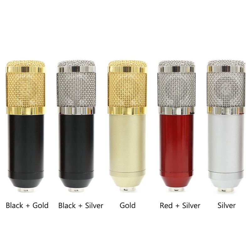 Studio Live Stream Broadcasting Recording Condenser Microphone Set LU-V5-175 Black/Gold - Image 5