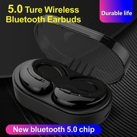 TWS Sports Stereo Bluetooth In-Ear Headphones Black