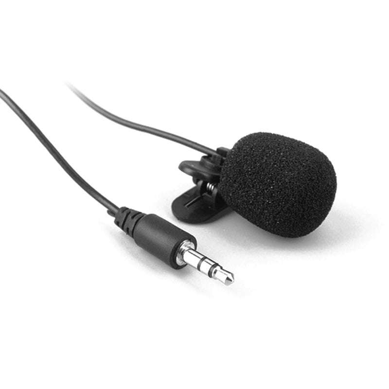 External Clip-on Lapel Lavalier Wired Condenser Microphone LU-V5-183 Black