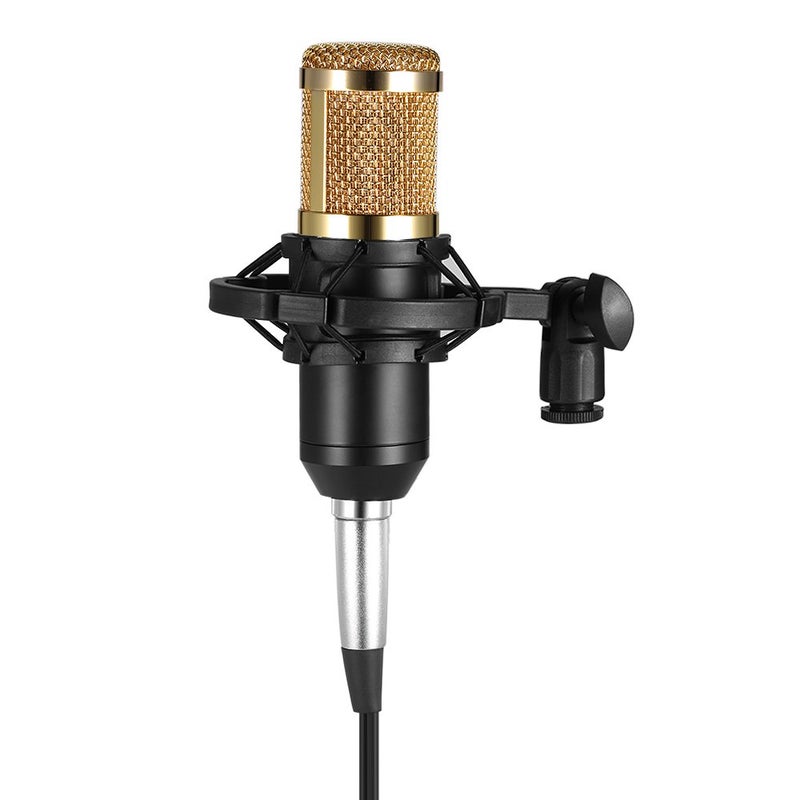 BM800 Studio Sound Recording Broadcasting Condenser Microphone with Shock Mount LU-V5-190 Black - Image 1