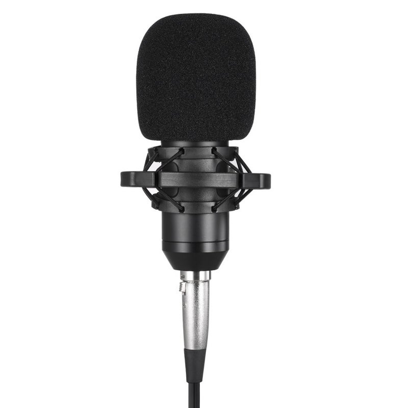 BM800 Studio Sound Recording Broadcasting Condenser Microphone with Shock Mount LU-V5-190 Black - Image 5