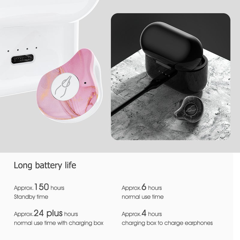 Sabbat Ultra TWS Stereo Bluetooth In-Ear Earbuds Pink/White  - Image 3