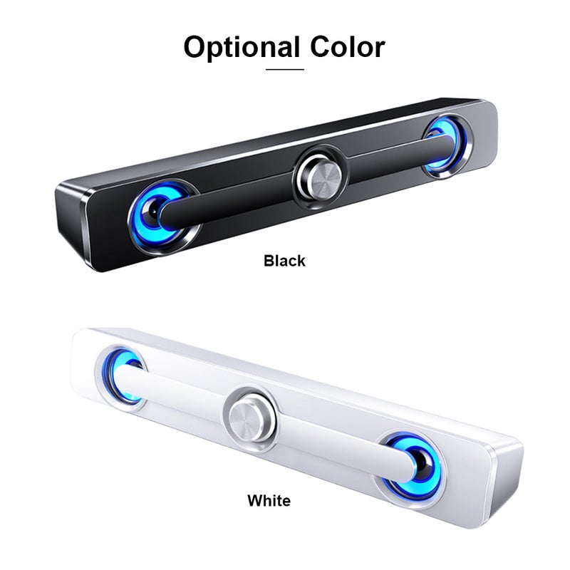 صدى - مكبر صوت سلكي مزود بمنفذ USB ومناسب لأجهزة الحاسوب أبيض - Image 1