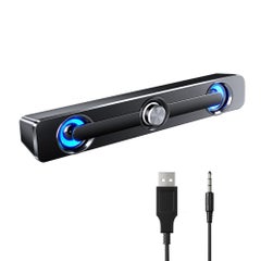مكبر صوت سلكي مزود بمنفذ USB ومناسب لأجهزة الحاسوب أسود