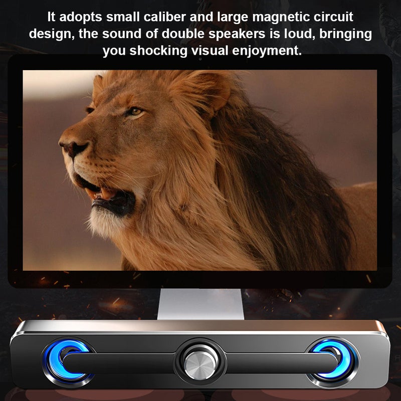 صدى مكبر صوت سلكي مزود بمنفذ USB ومناسب لأجهزة الحاسوب أبيض  - Image 3
